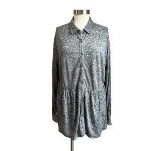 Frye & Co Monica Floral Boho Long Sleeve Top Size Large